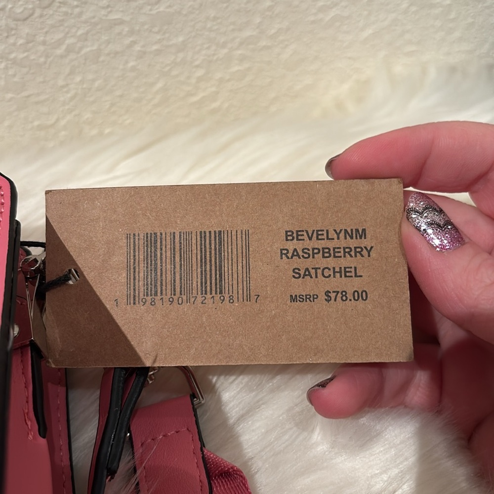 Steve Madden Bevelyn Mini Raspberry Satchel - Picture 7 of 15